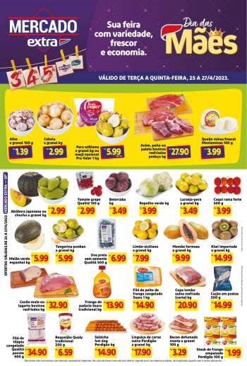 Folheto Mercado Extra - 25/04/2023 - 27/04/2023.