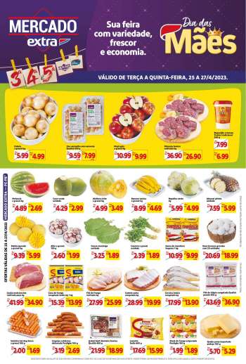 Folheto Mercado Extra - 25/04/2023 - 27/04/2023.