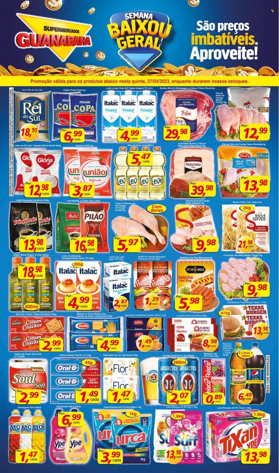 Folheto Supermercados Guanabara - 27/04/2023 - 27/04/2023. Página 1