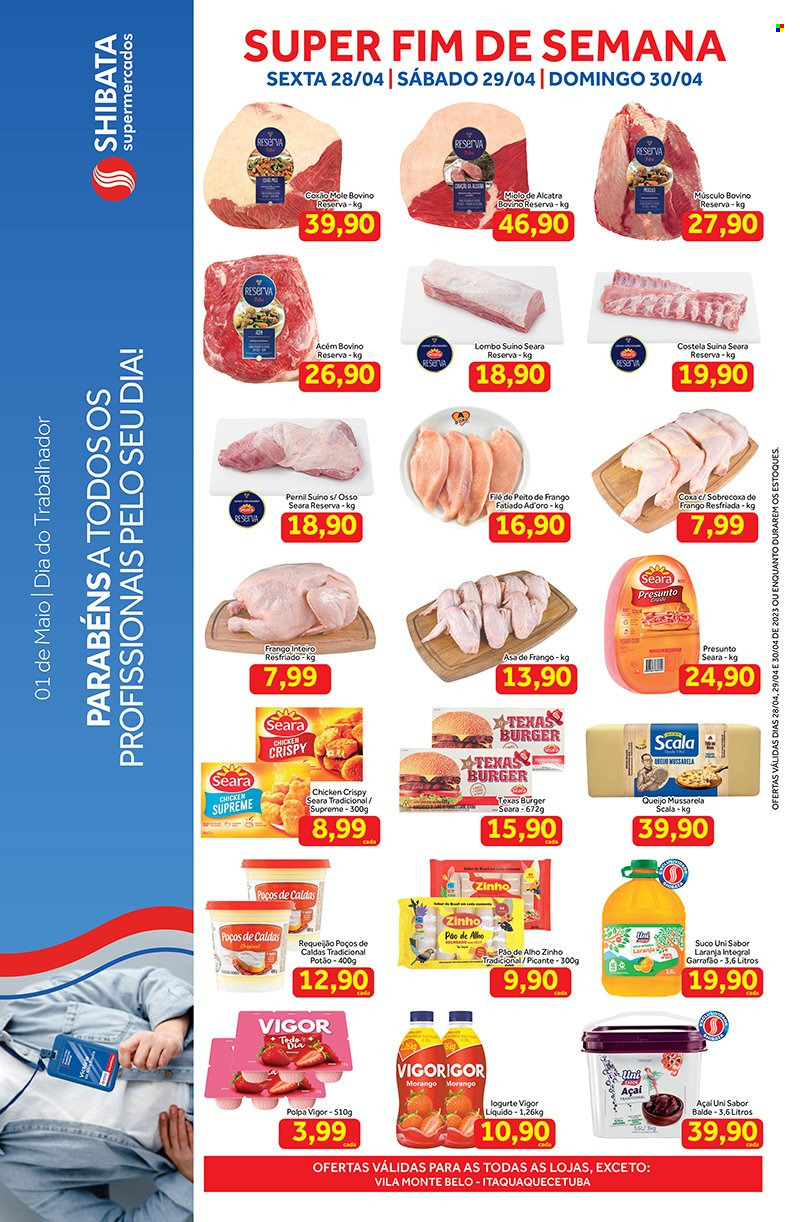 Folheto Shibata Supermercados - 28/04/2023 - 30/04/2023. Página 1