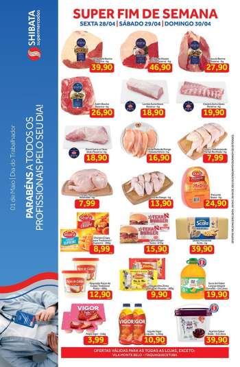 Folheto Shibata Supermercados - 28/04/2023 - 30/04/2023.