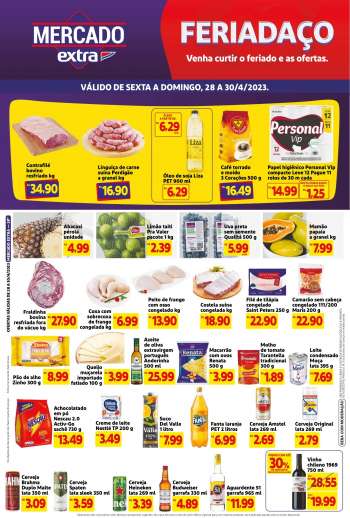 Folheto Mercado Extra - 28/04/2023 - 30/04/2023.