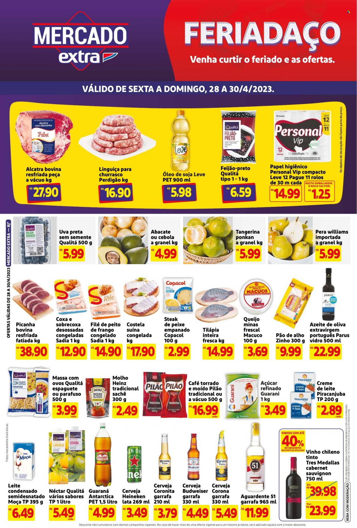 Folheto Mercado Extra - 28/04/2023 - 30/04/2023. Página 1