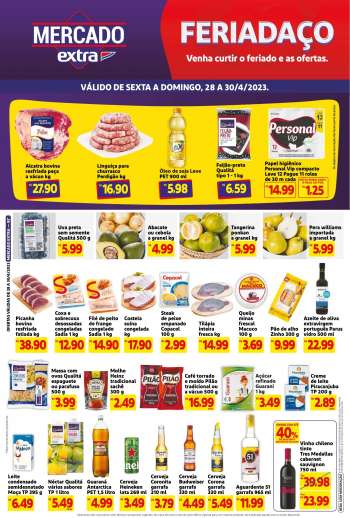 Folheto Mercado Extra - 28/04/2023 - 30/04/2023.