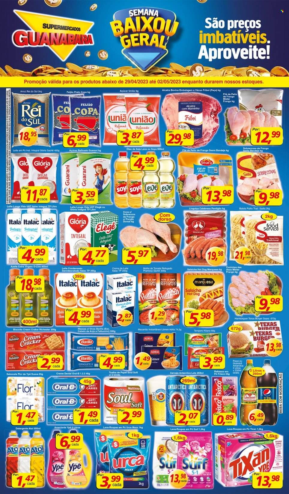 Folheto Supermercados Guanabara - 29/04/2023 - 02/05/2023. Página 1