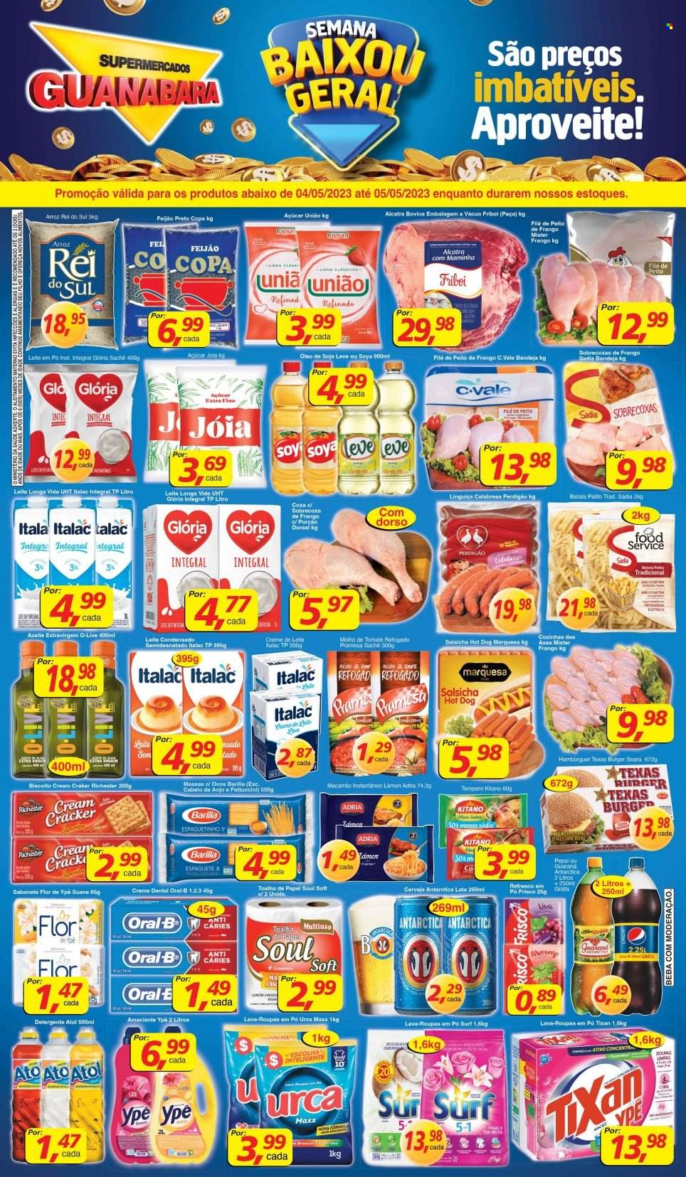 Folheto Supermercados Guanabara - 04/05/2023 - 05/05/2023. Página 1