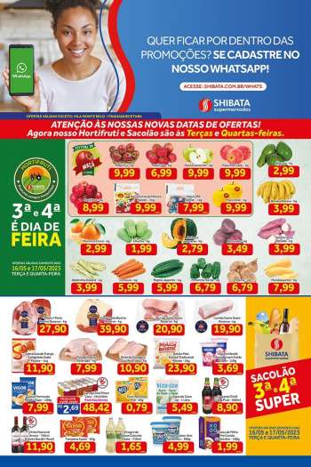 Folheto Shibata Supermercados - 16/05/2023 - 22/05/2023.
