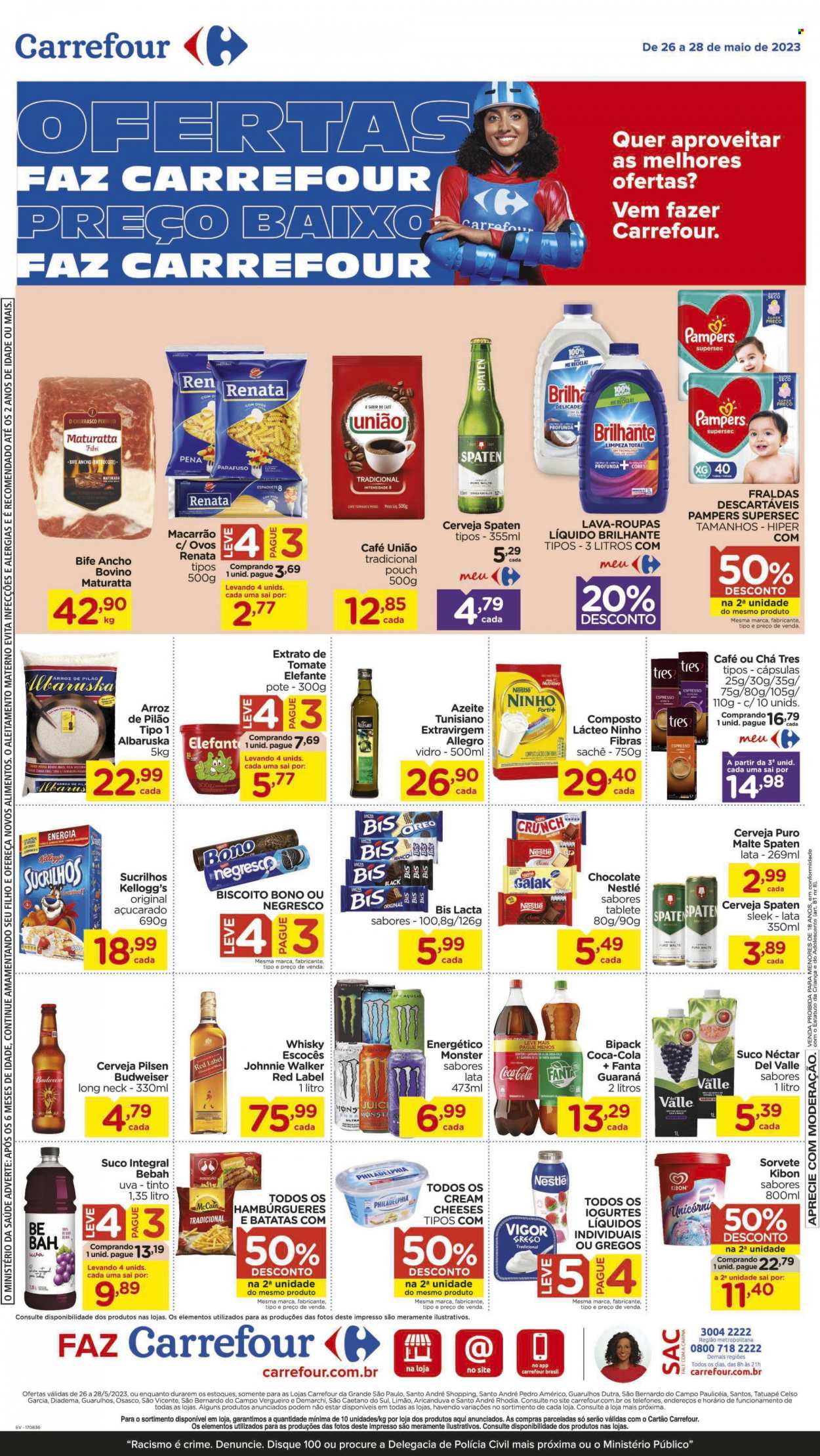 Folheto Carrefour Hiper - 26/05/2023 - 28/05/2023. Página 1