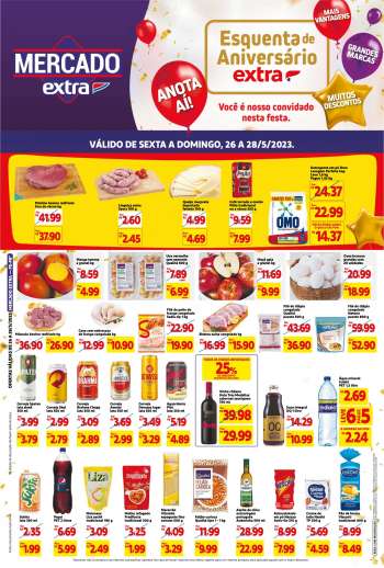 Folheto Mercado Extra - 26/05/2023 - 28/05/2023.