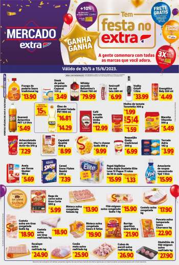 Folheto Mercado Extra - 30/05/2023 - 15/06/2023.