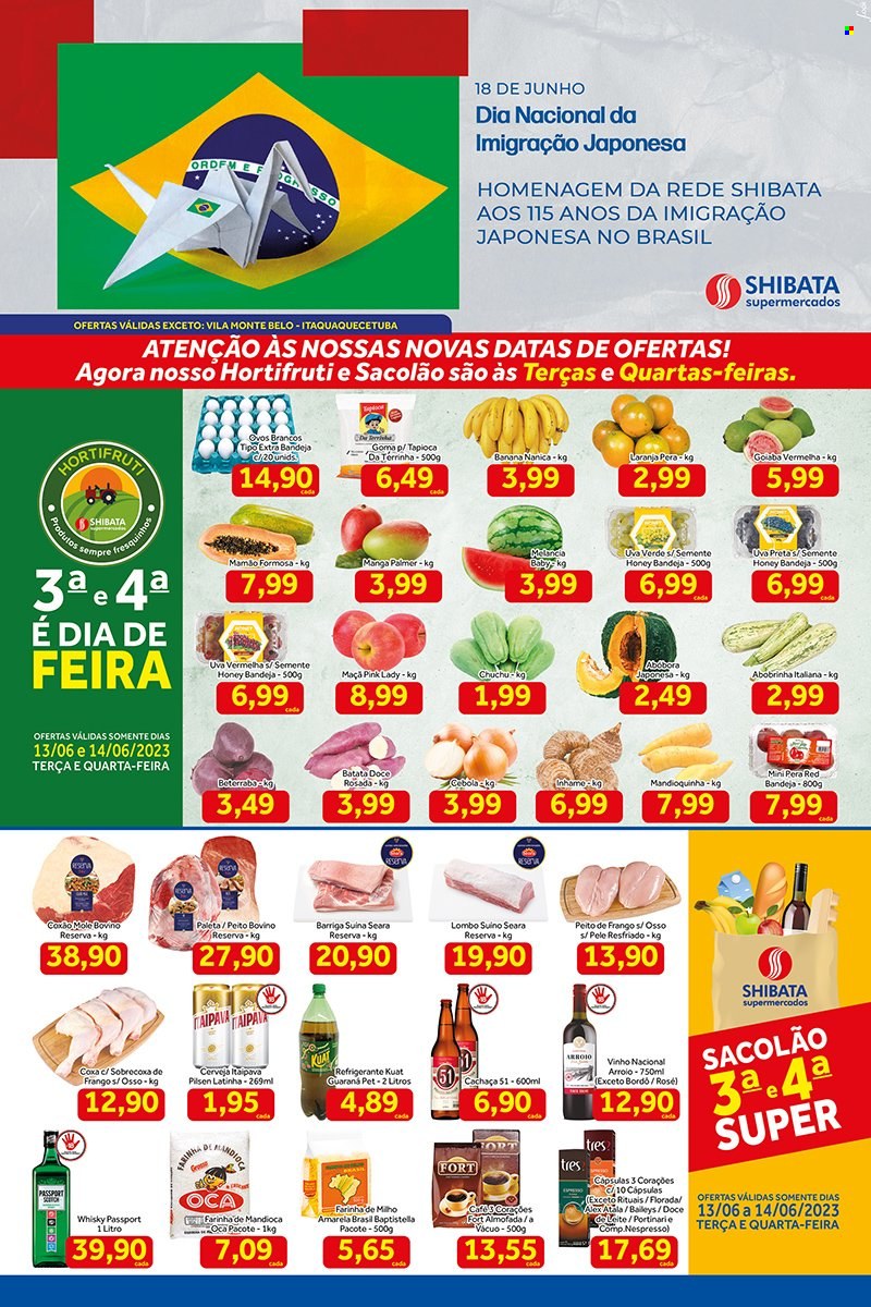 Folheto Shibata Supermercados - 13/06/2023 - 19/06/2023. Página 1