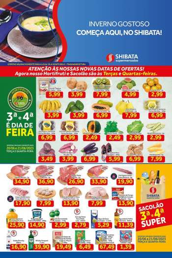 Folheto Shibata Supermercados - 20/06/2023 - 26/06/2023.