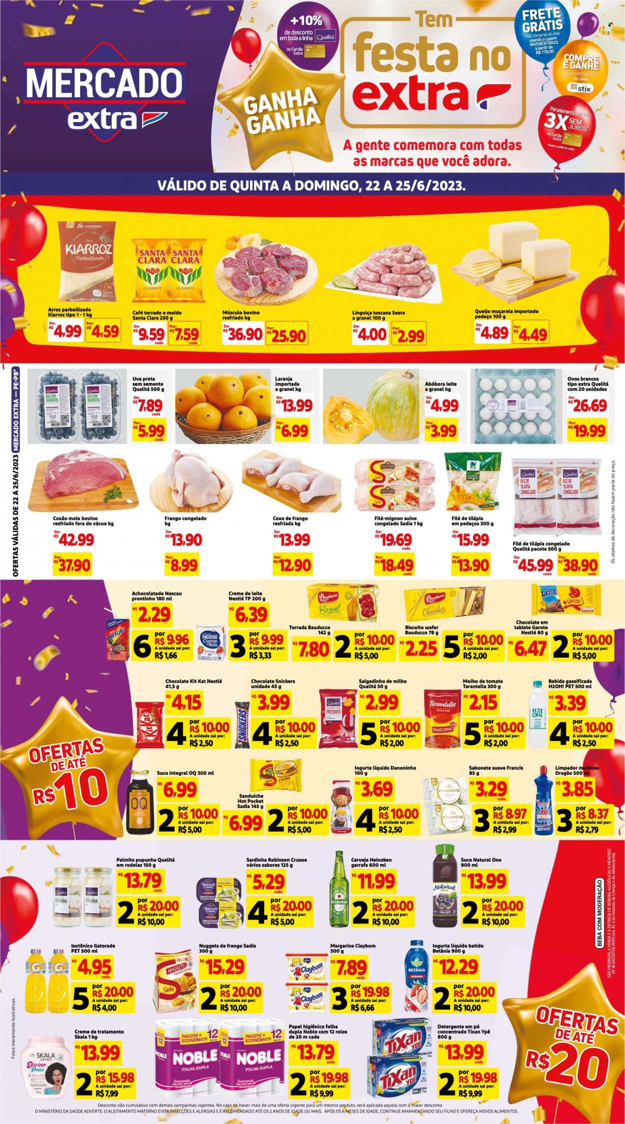 Folheto Mercado Extra - 23/06/2023 - 25/06/2023. Página 1