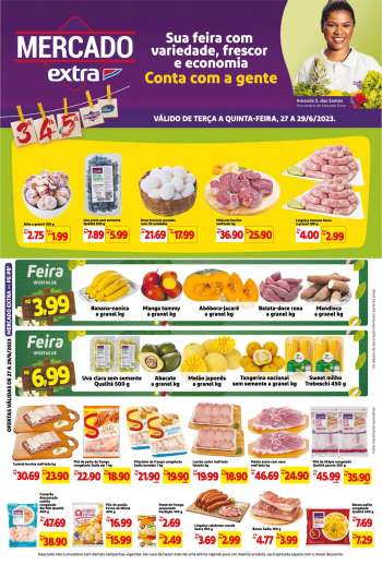 Folheto Mercado Extra - 27/06/2023 - 29/06/2023.