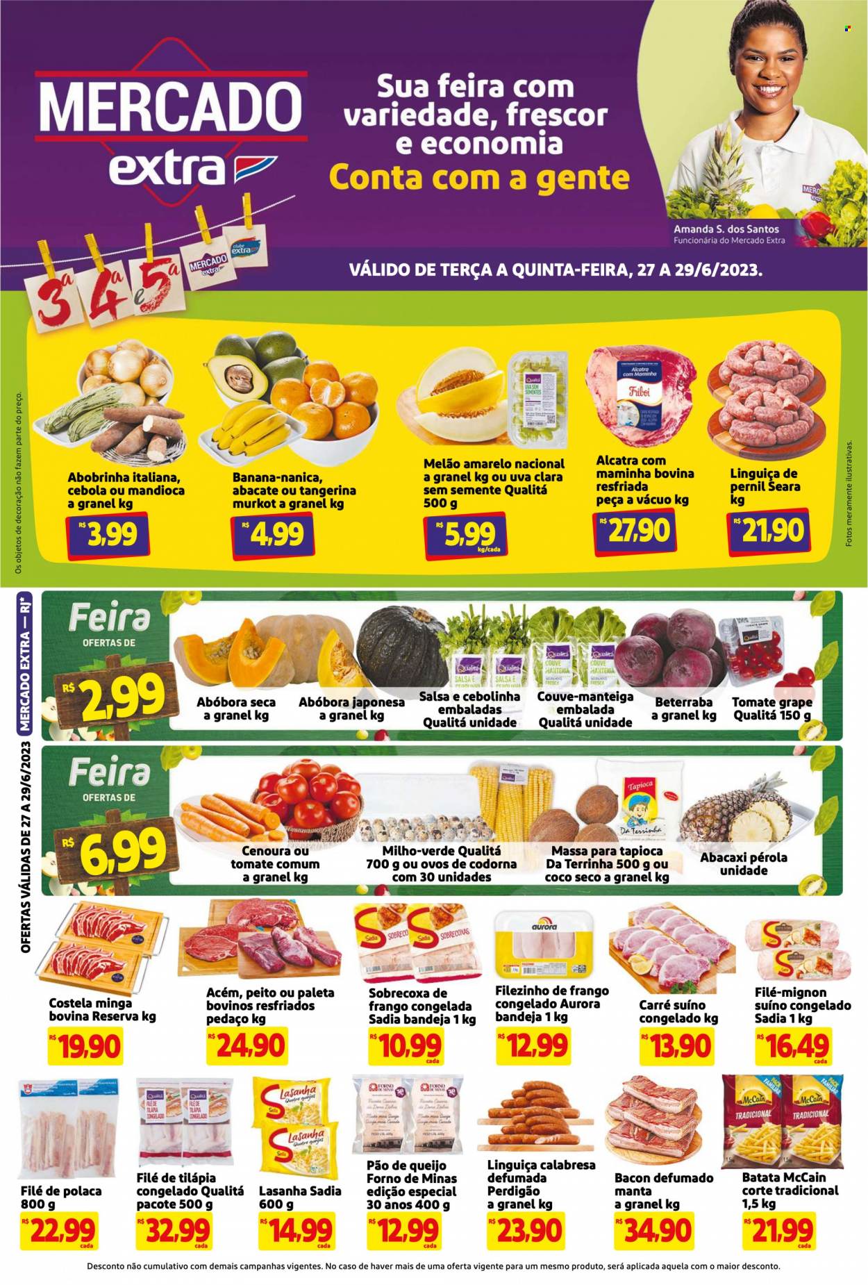 Folheto Mercado Extra - 27/06/2023 - 29/06/2023. Página 1