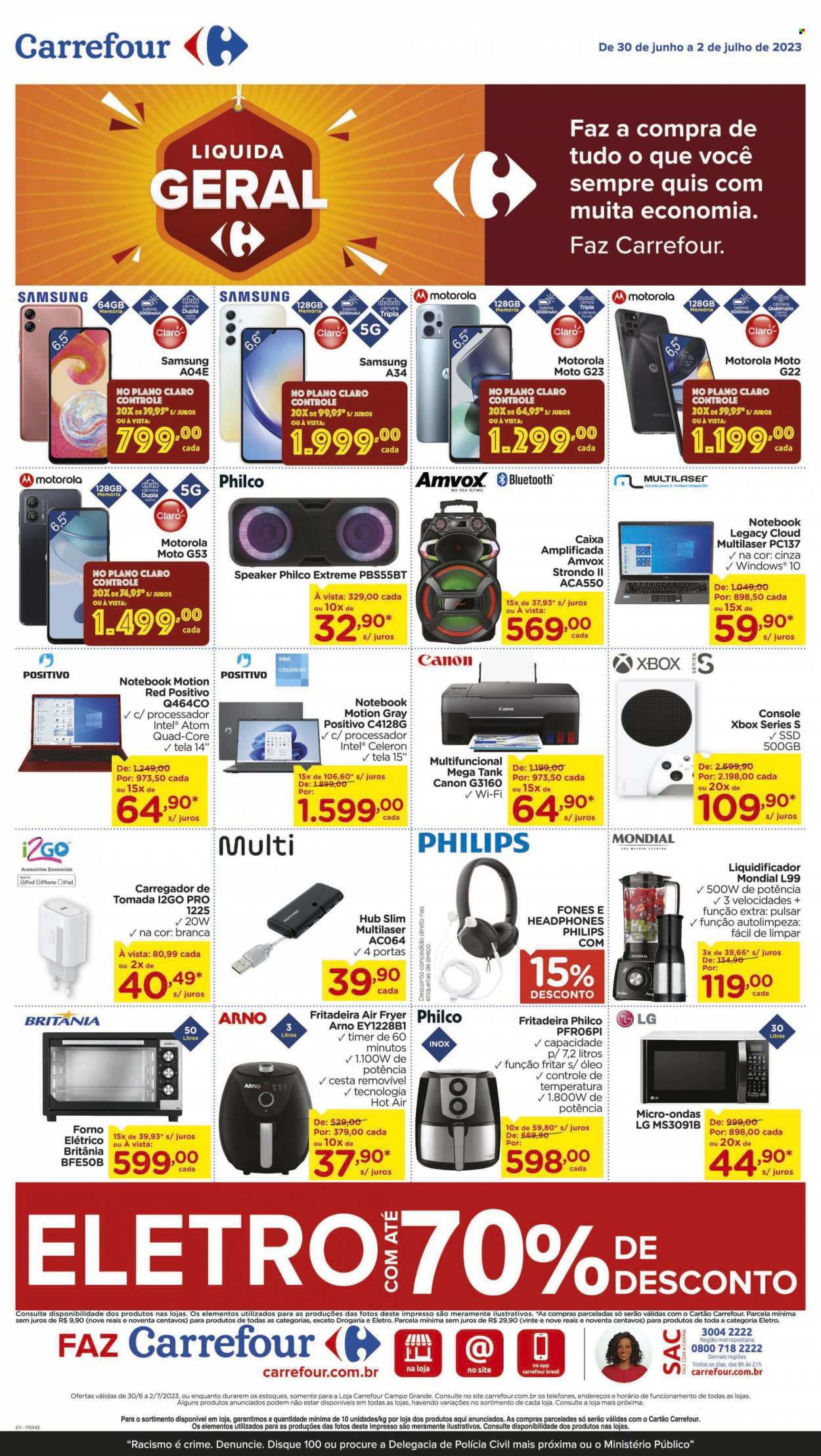 Folheto Carrefour Hiper - 30/06/2023 - 02/07/2023. Página 1
