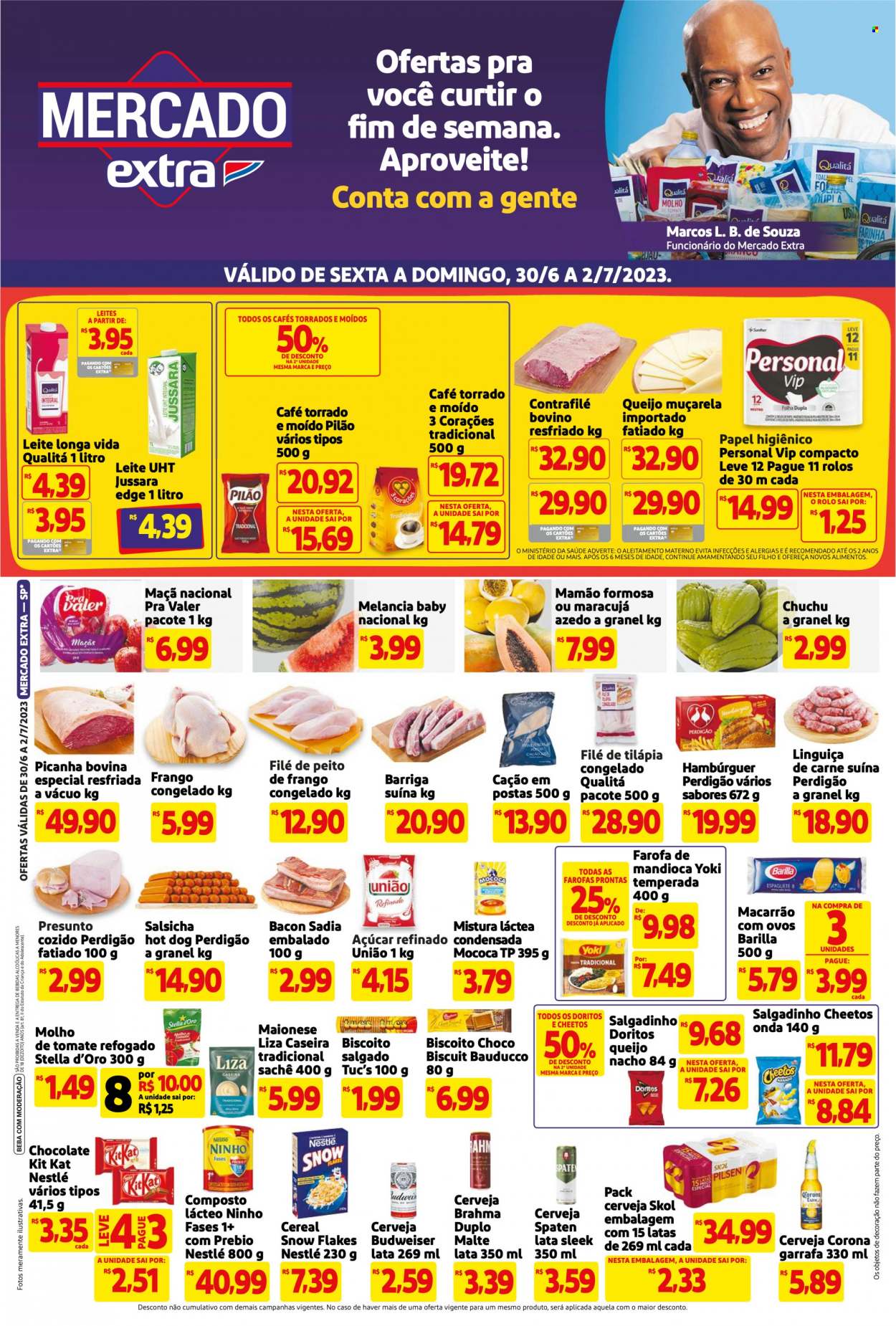 Folheto Mercado Extra - 30/06/2023 - 02/07/2023. Página 1