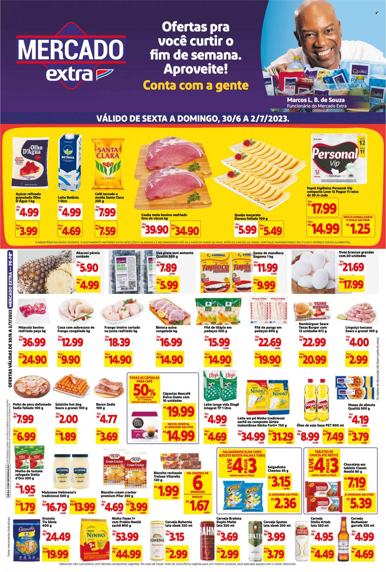 Folheto Mercado Extra - 30/06/2023 - 02/07/2023. Página 1