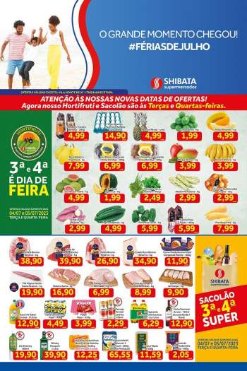Folheto Shibata Supermercados - 04/07/2023 - 07/07/2023.