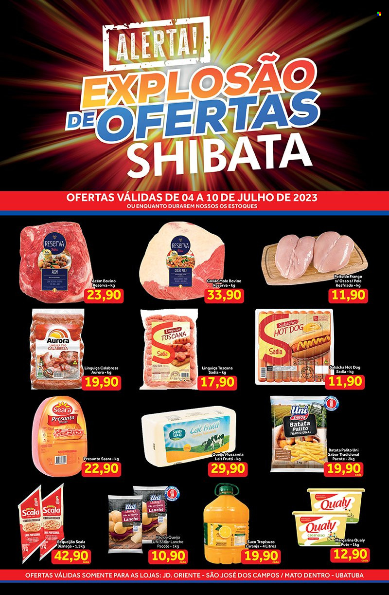 Folheto Shibata Supermercados - 04/07/2023 - 10/07/2023. Página 1
