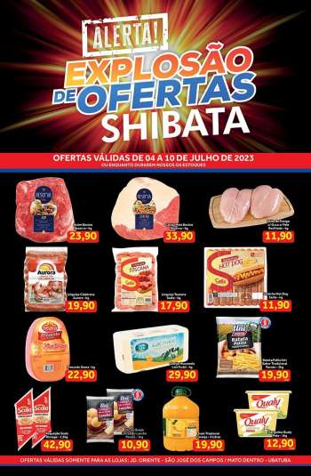 Folheto Shibata Supermercados - 04/07/2023 - 10/07/2023.