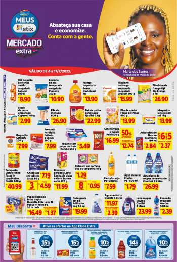 Folheto Mercado Extra - 04/07/2023 - 17/07/2023.