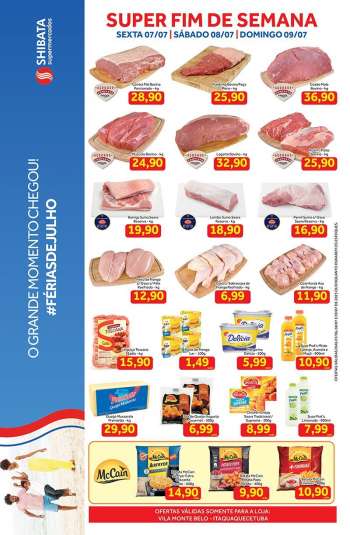 Folheto Shibata Supermercados - 07/07/2023 - 09/07/2023.