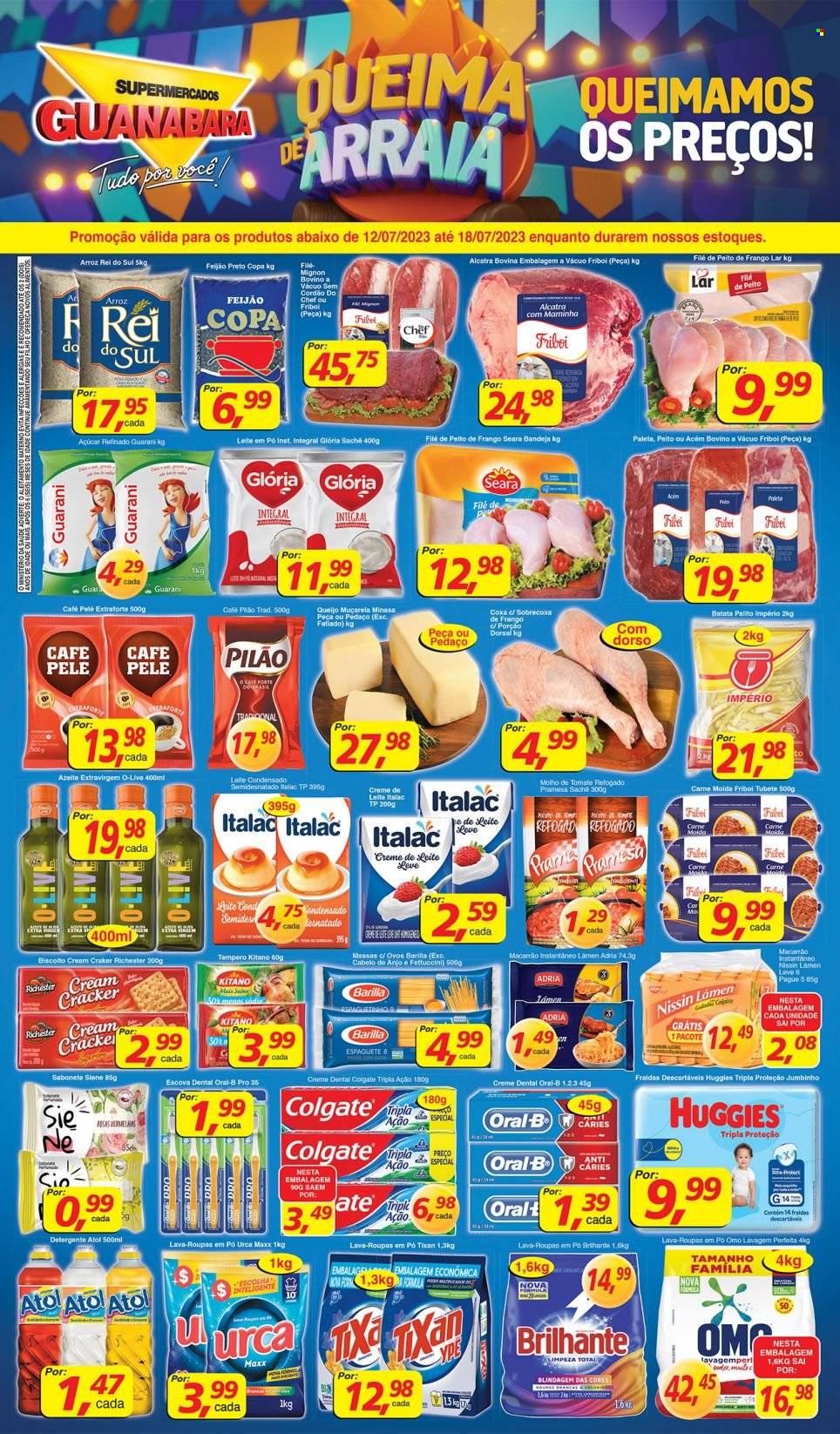 Folheto Supermercados Guanabara - 12/07/2023 - 18/07/2023. Página 1