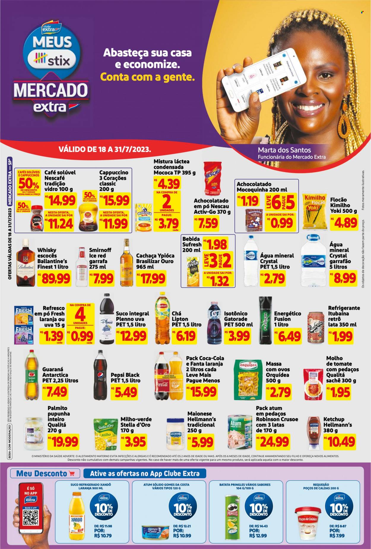 Folheto Mercado Extra - 18/07/2023 - 31/07/2023. Página 1