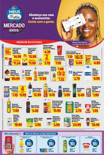 Folheto Mercado Extra - 18/07/2023 - 31/07/2023.
