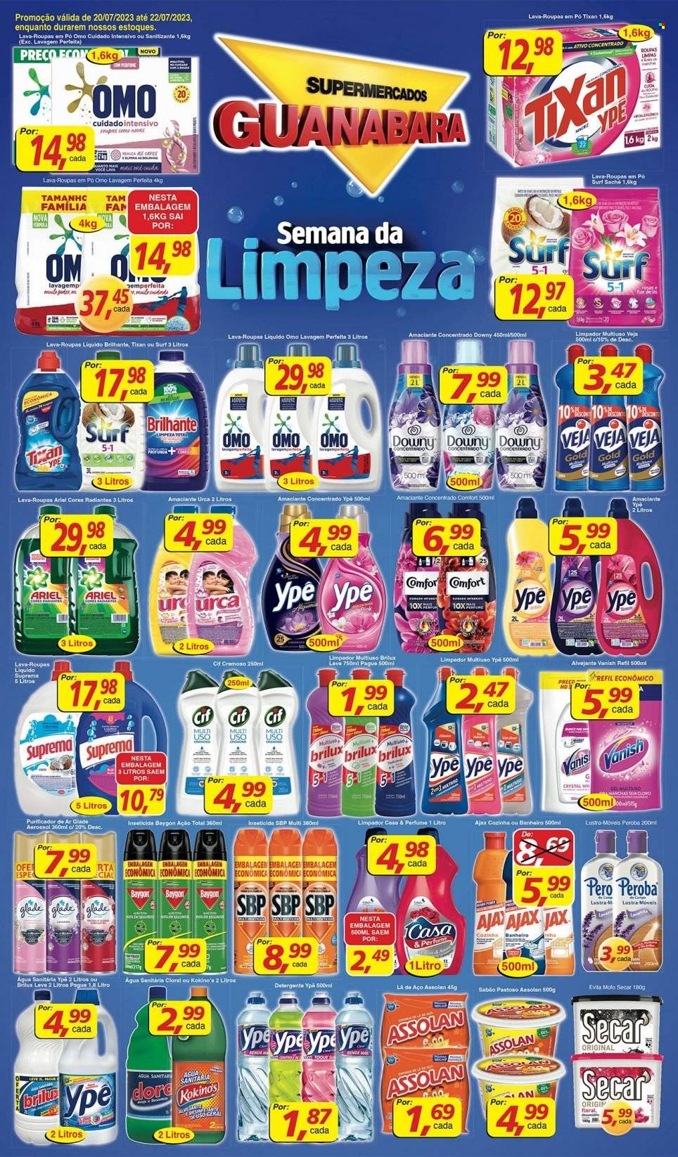 Folheto Supermercados Guanabara - 20/07/2023 - 22/07/2023. Página 1