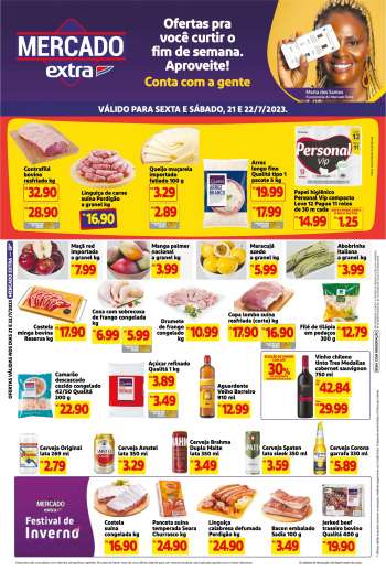 Folheto Mercado Extra - 21/07/2023 - 22/07/2023.