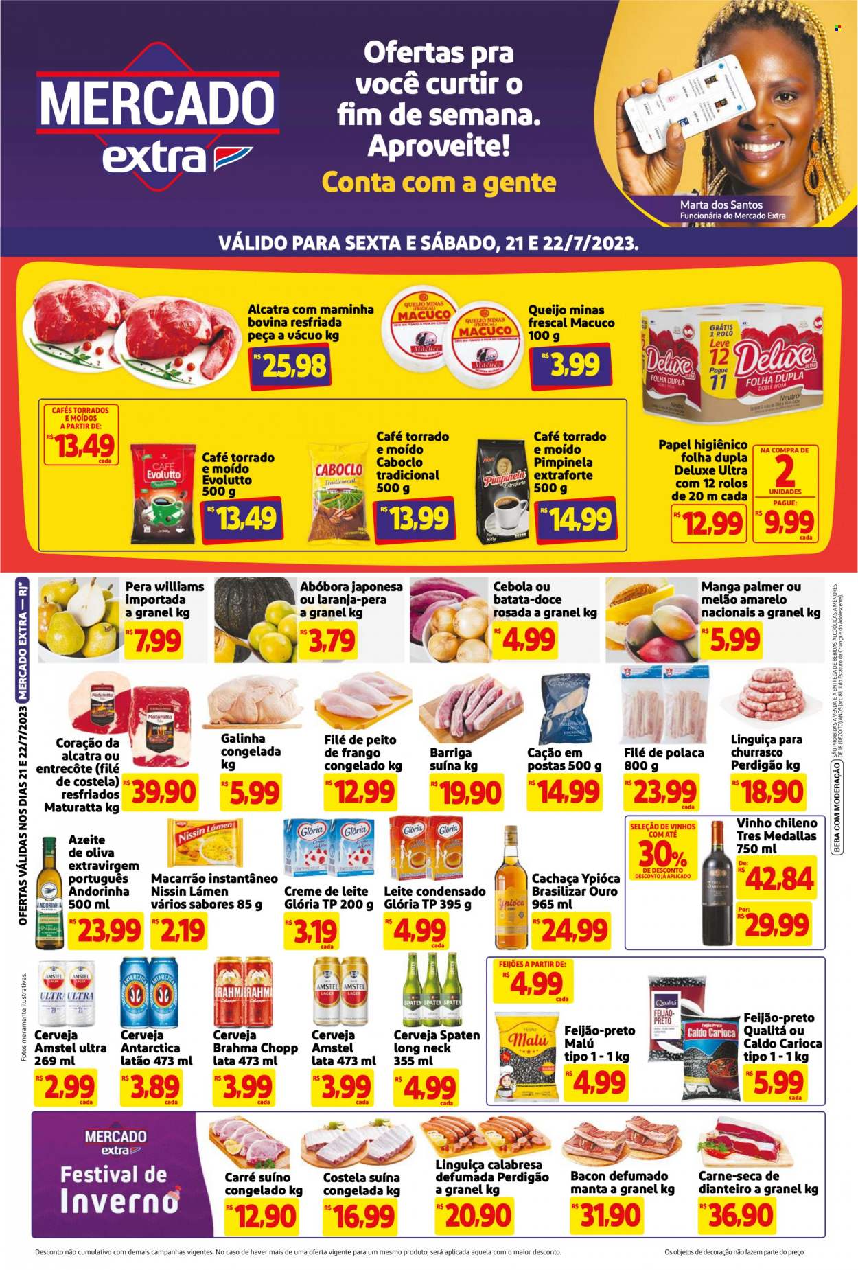 Folheto Mercado Extra - 21/07/2023 - 22/07/2023. Página 1