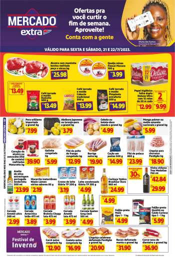 Folheto Mercado Extra - 21/07/2023 - 22/07/2023.