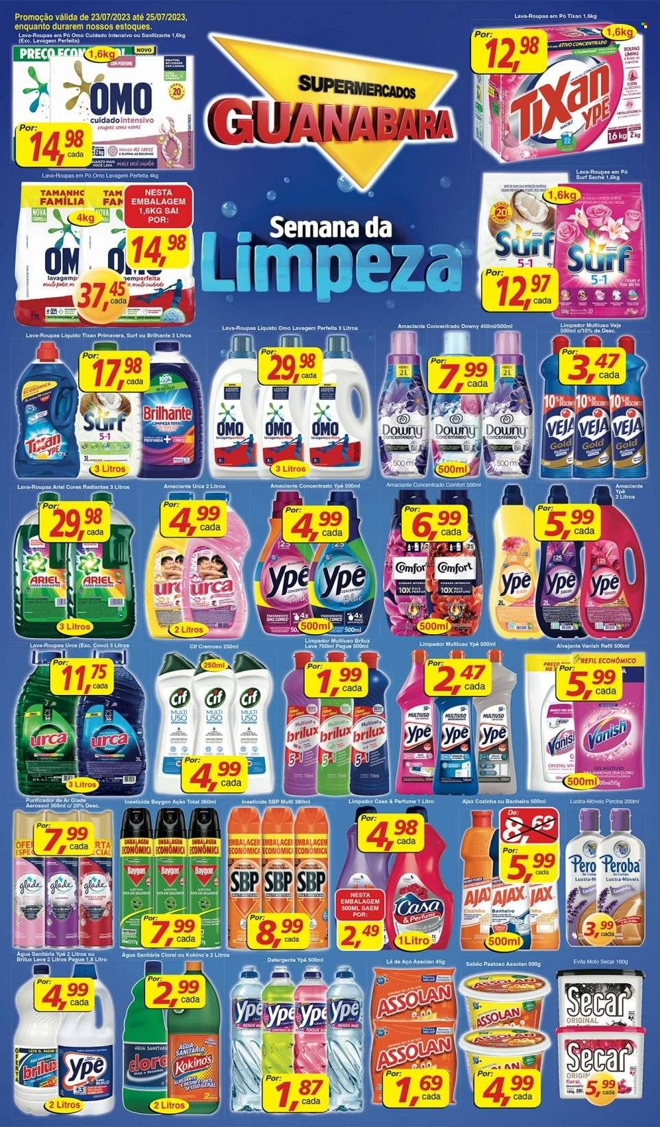 Folheto Supermercados Guanabara - 23/07/2023 - 25/07/2023. Página 1
