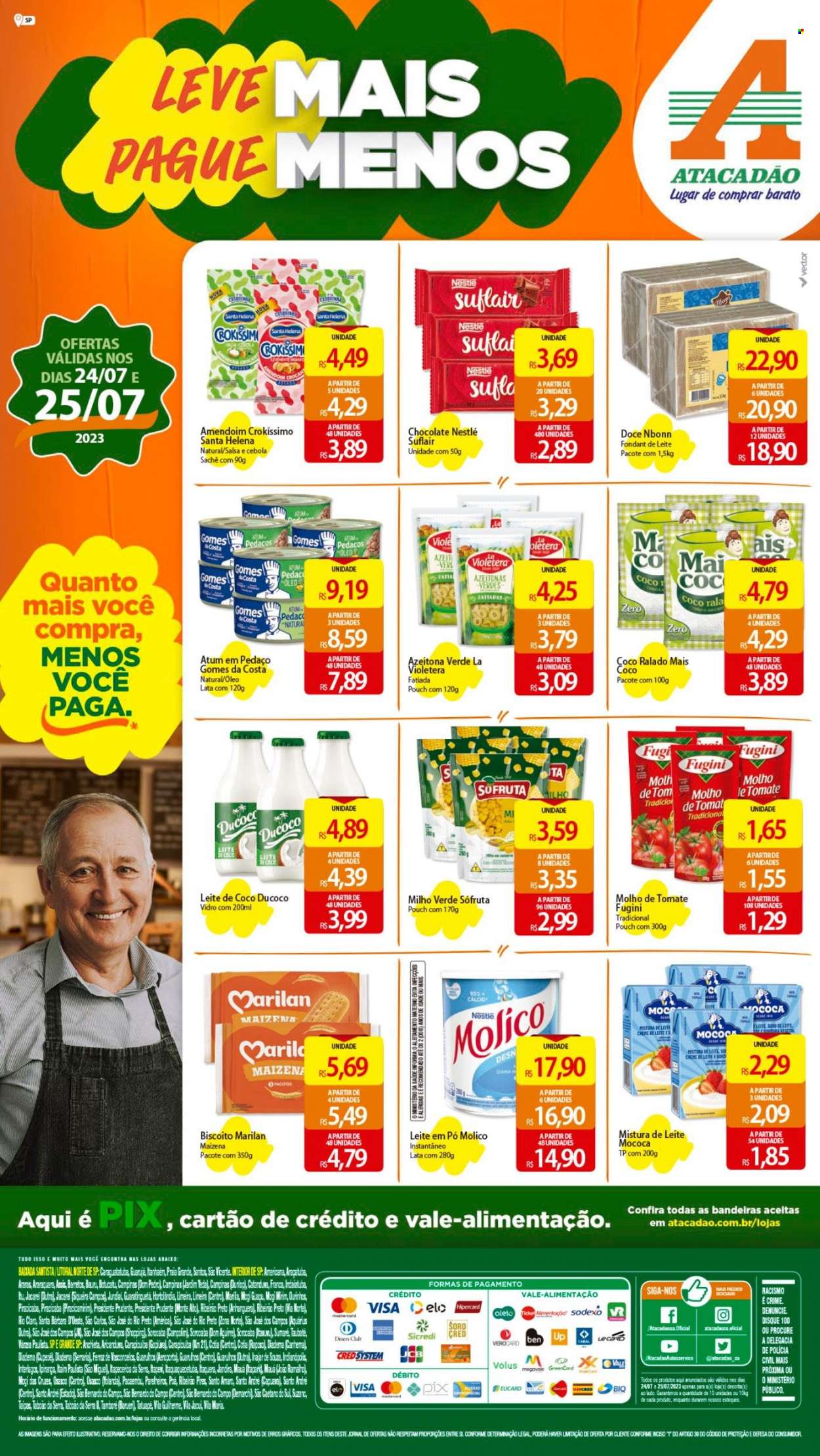 Folheto Atacadão - 24/07/2023 - 25/07/2023. Página 1