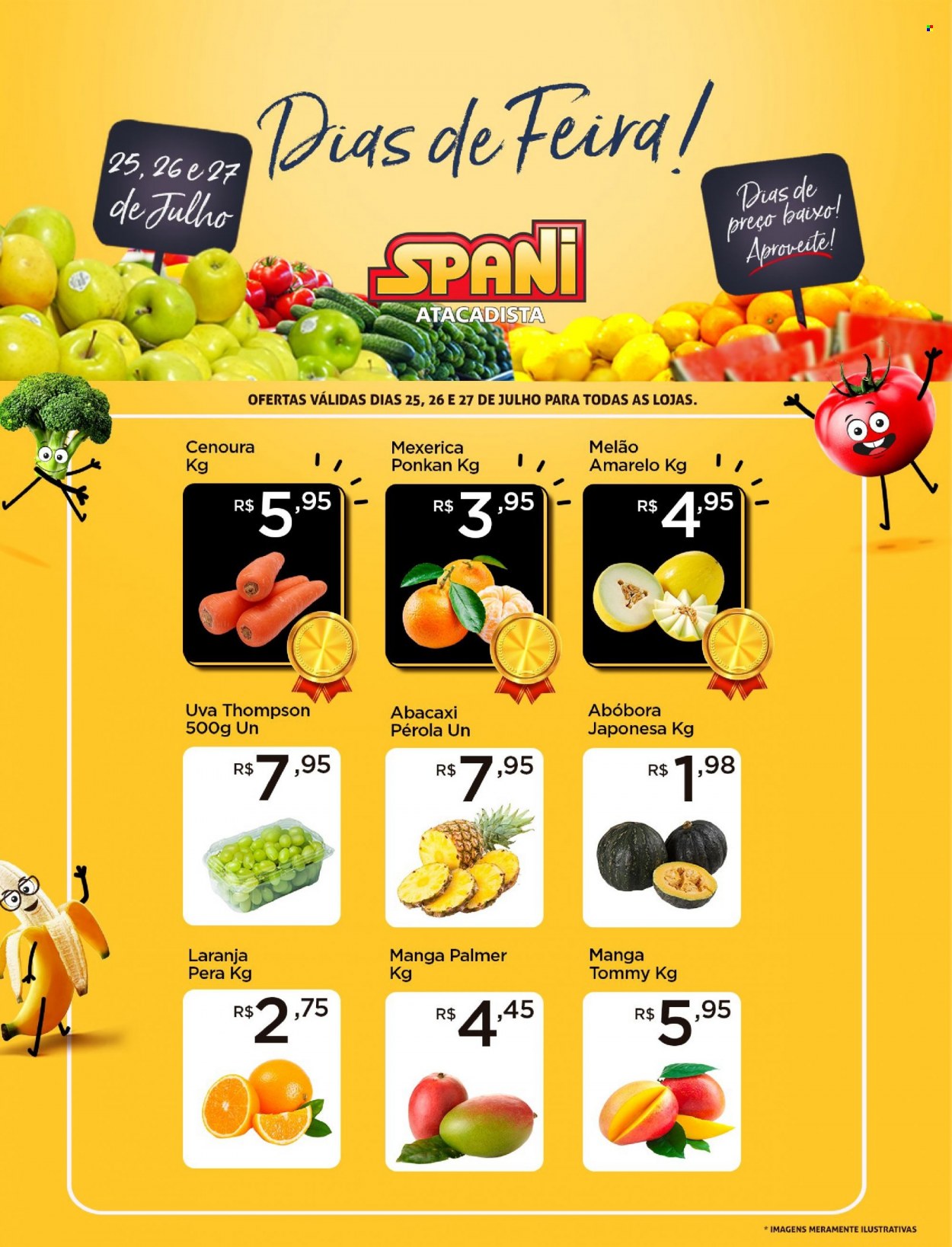Folheto Spani Atacadista - 25/07/2023 - 27/07/2023. Página 1