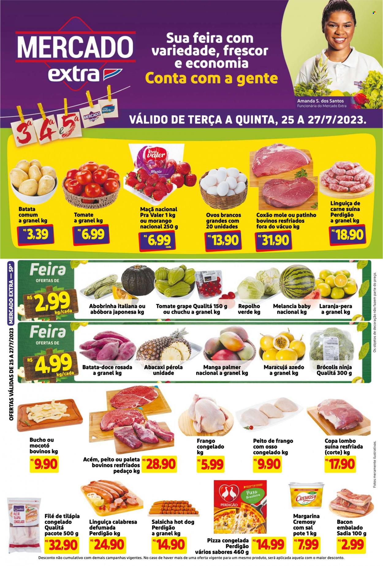 Folheto Mercado Extra - 25/07/2023 - 27/07/2023. Página 1