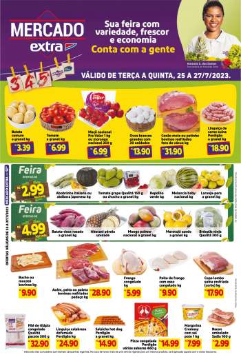 Folheto Mercado Extra - 25/07/2023 - 27/07/2023.