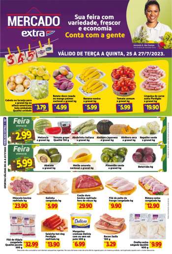 Folheto Mercado Extra - 25/07/2023 - 27/07/2023.