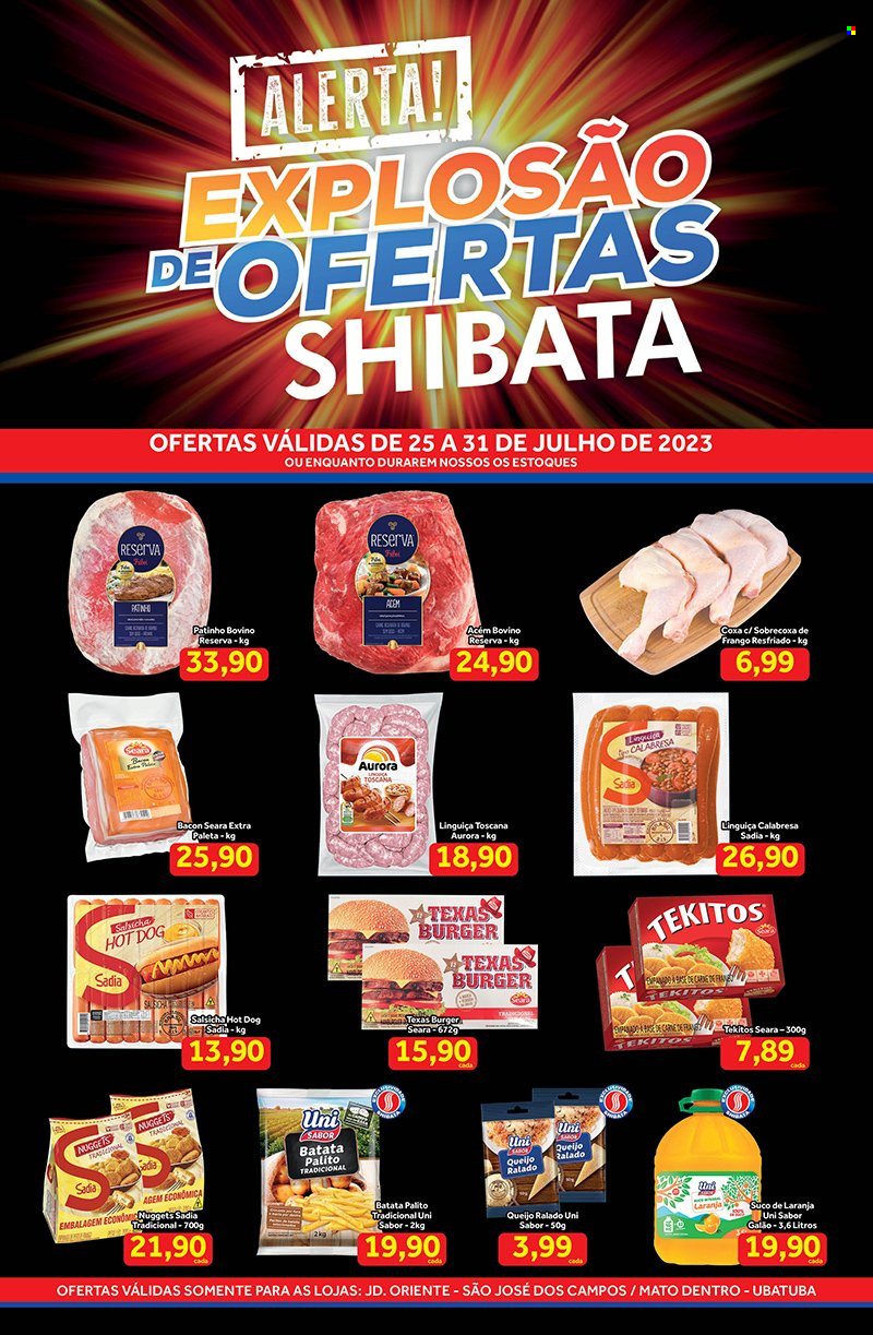 Folheto Shibata Supermercados - 25/07/2023 - 31/07/2023. Página 1