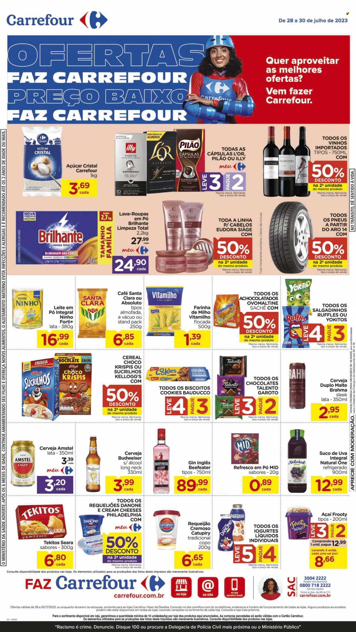 Folheto Carrefour Hiper - 28/07/2023 - 30/07/2023. Página 1