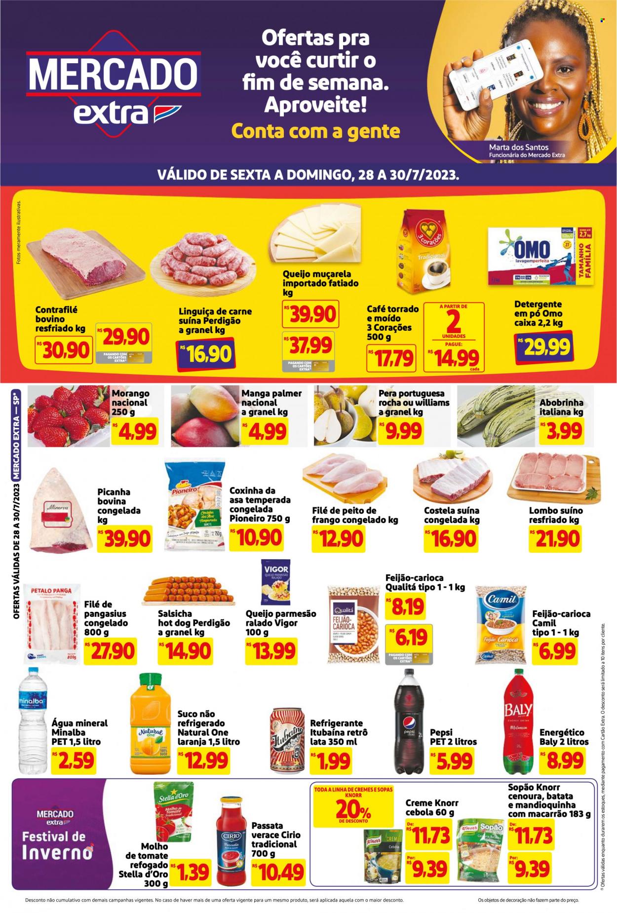Folheto Mercado Extra - 28/07/2023 - 30/07/2023. Página 1