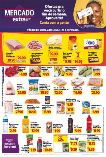 Folheto Mercado Extra - 28/07/2023 - 30/07/2023.