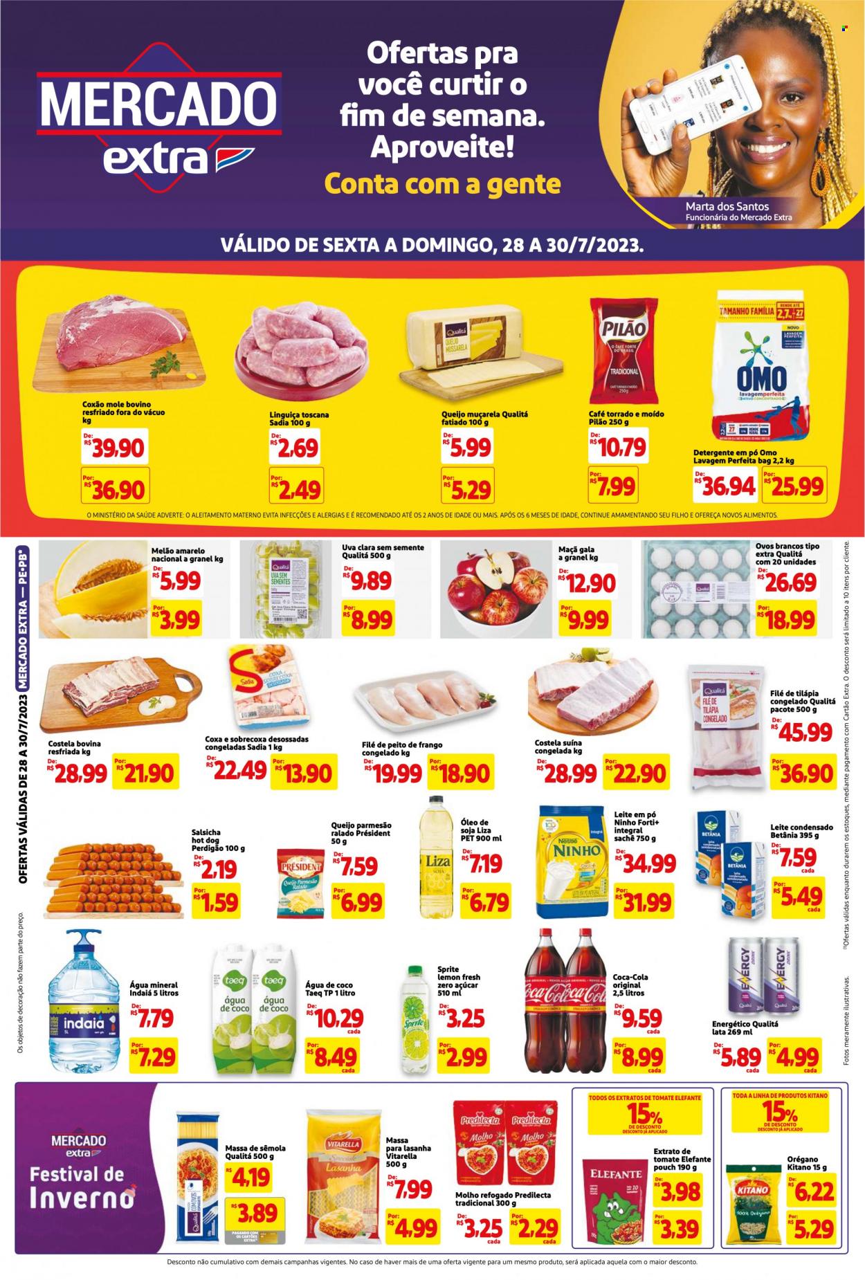 Folheto Mercado Extra - 28/07/2023 - 30/07/2023. Página 1