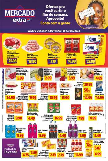 Folheto Mercado Extra - 28/07/2023 - 30/07/2023.
