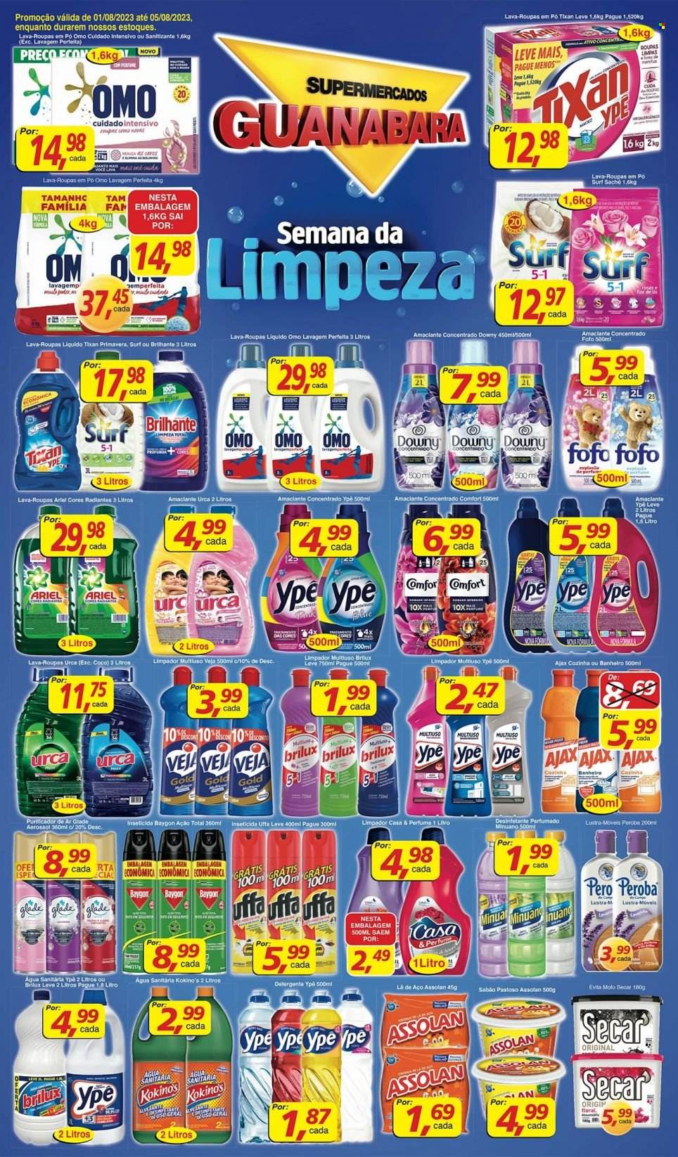 Folheto Supermercados Guanabara - 01/08/2023 - 05/08/2023. Página 1