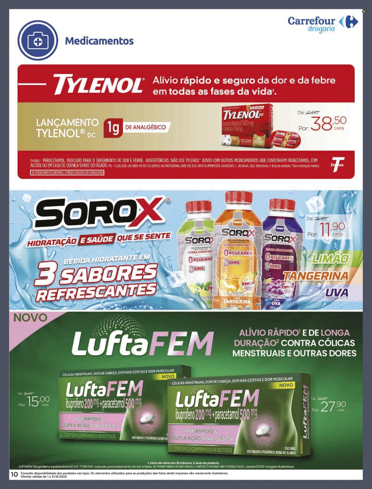 Folheto Carrefour Drogaria - 01/08/2023 - 31/08/2023. Página 10