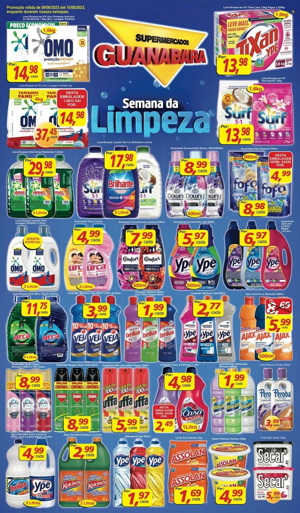 Folheto Supermercados Guanabara - 09/08/2023 - 15/08/2023. Página 1