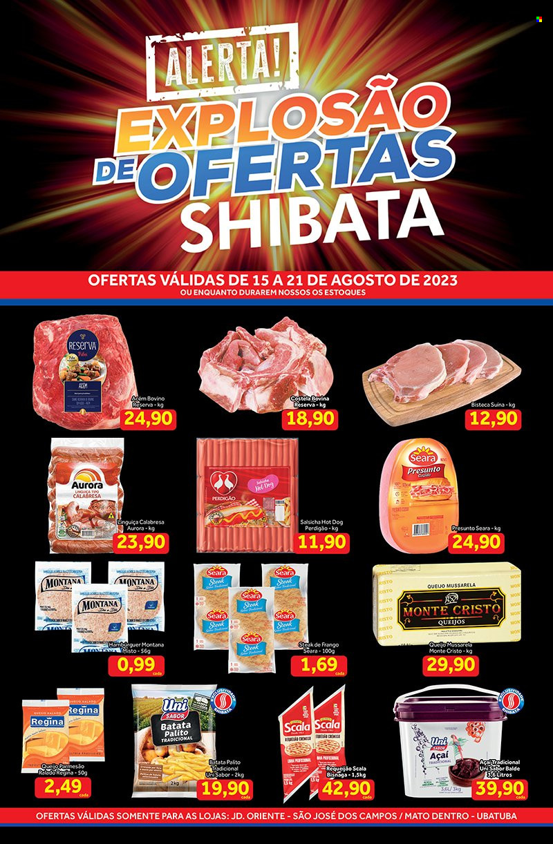 Folheto Shibata Supermercados - 15/08/2023 - 21/08/2023. Página 1